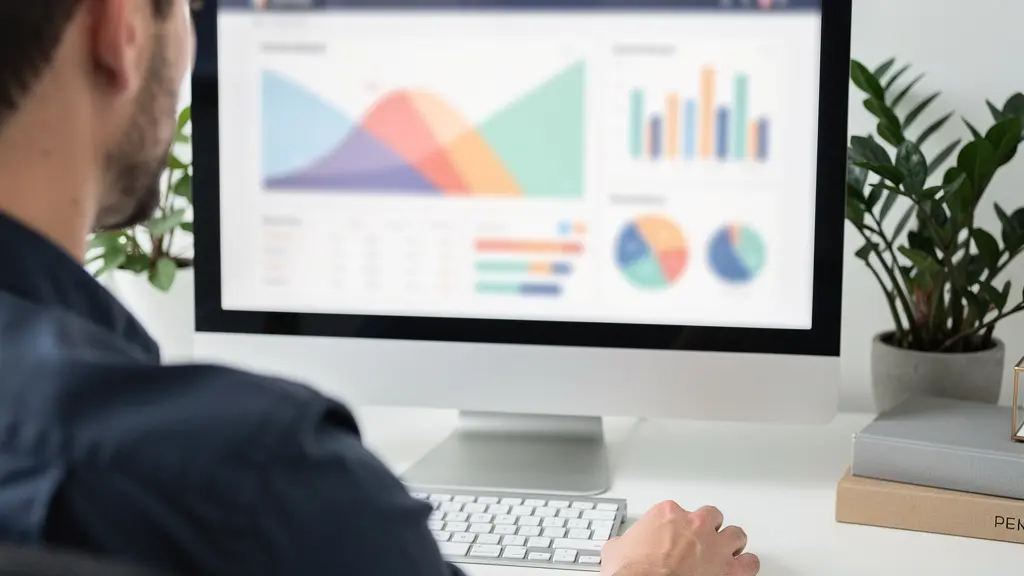 Écran d'ordinateur affichant un dashboard de simulation de prêt immobilier